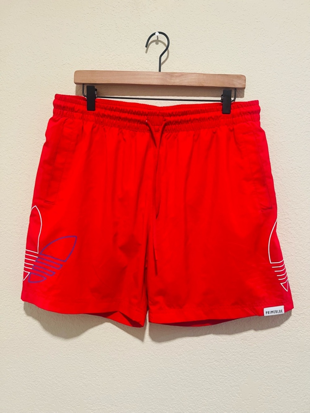 Men's Adidas PrimeBlue Red Swim Shorts Large